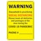 Signmission PSA, Warning Household Is Practicing Social Distancing, 10in X 7in Rigid Plastic, OS-NS-P-710-25548 OS-NS-P-710-25548 - alternate 1